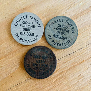 Vintage Find, Local Puyallup Wooden Nickels