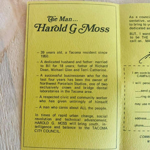 Local Find, Harold Moss Campaign Card