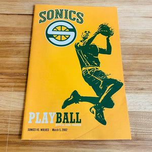 Local Find, Sonics Play Ball 2002 Souvenir