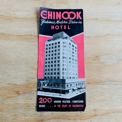 Local Find, The Chinook Yakima's Modern Drive-In Hotel Flyer